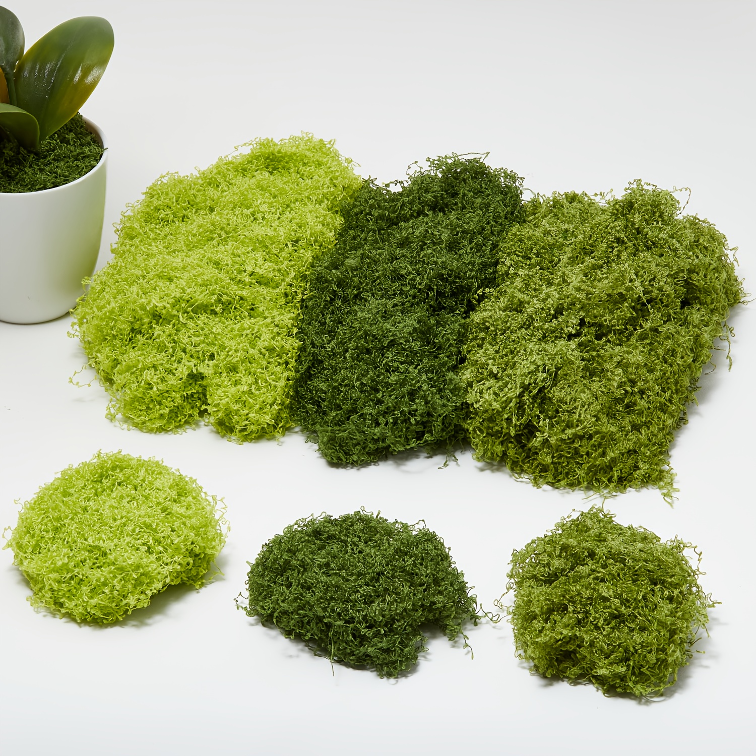 TEMU 100g Sztuczna Trawa - Zielona Dekoracja Trawy do Terrariów, Kamieni i Mini Krajobrazów, Idealna do Rękodzieła i Projektowania , Materiał do