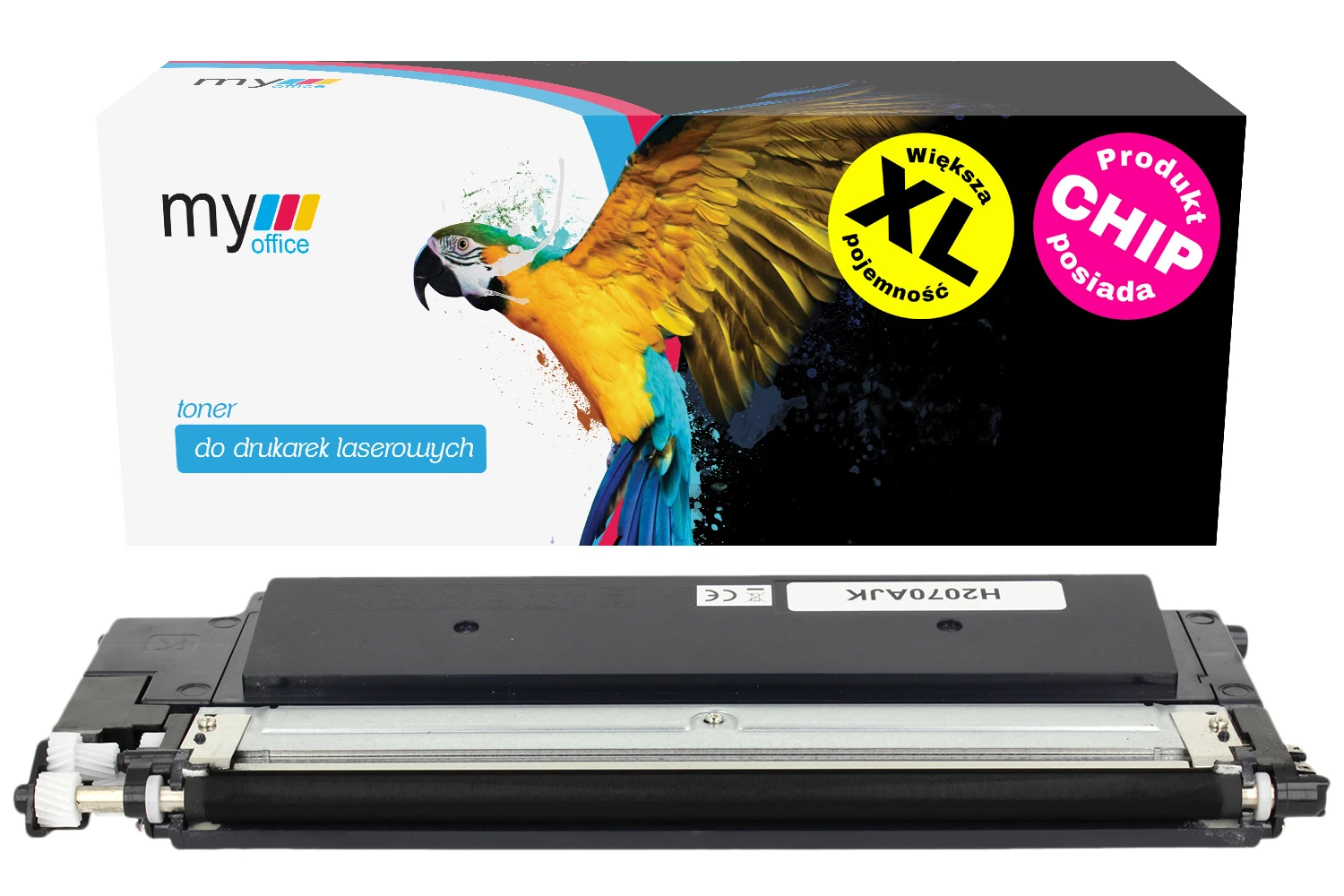 Toner W2070X BK (117X) z CHIPem do HP certyfikowany zamiennik marki My Office z dożywotnią gwarancją