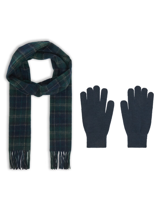 Barbour Zestaw szalik i rękawiczki MGS0018NY91 Granatowy