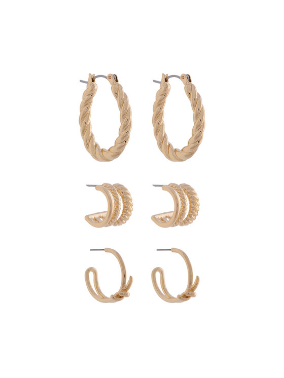 Aldo Zestaw 5 par kolczyków Twistt 14088278 Złoty