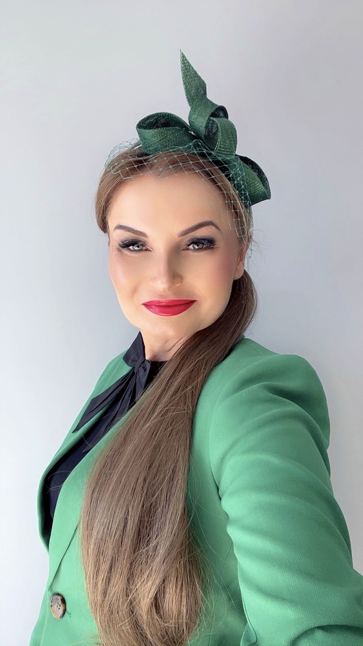 Fascynator Petra BUTELKOWA ZIELEŃ/ ZIELONY oraz inne kolory