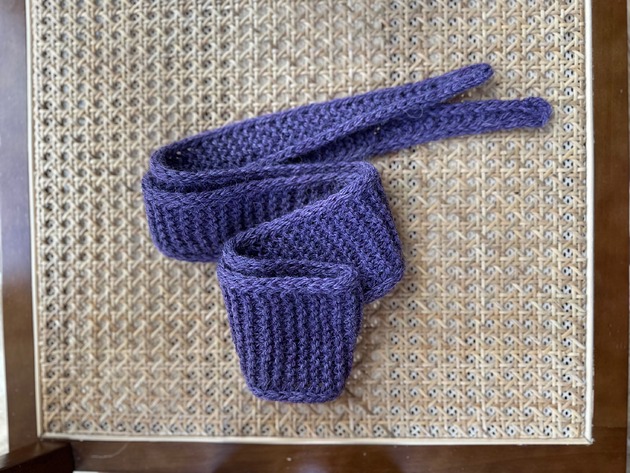 Szalik Midi zwężany z wełny i alpaki Handmade