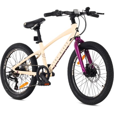 Rower dziecięcy TATRA Mountain 20 cali Kremowo-fioletowy