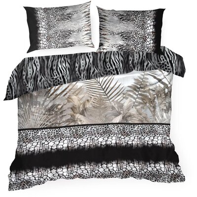 Pościel EUROFIRANY Eva 17 160 x 200 cm Stalowo-beżowy