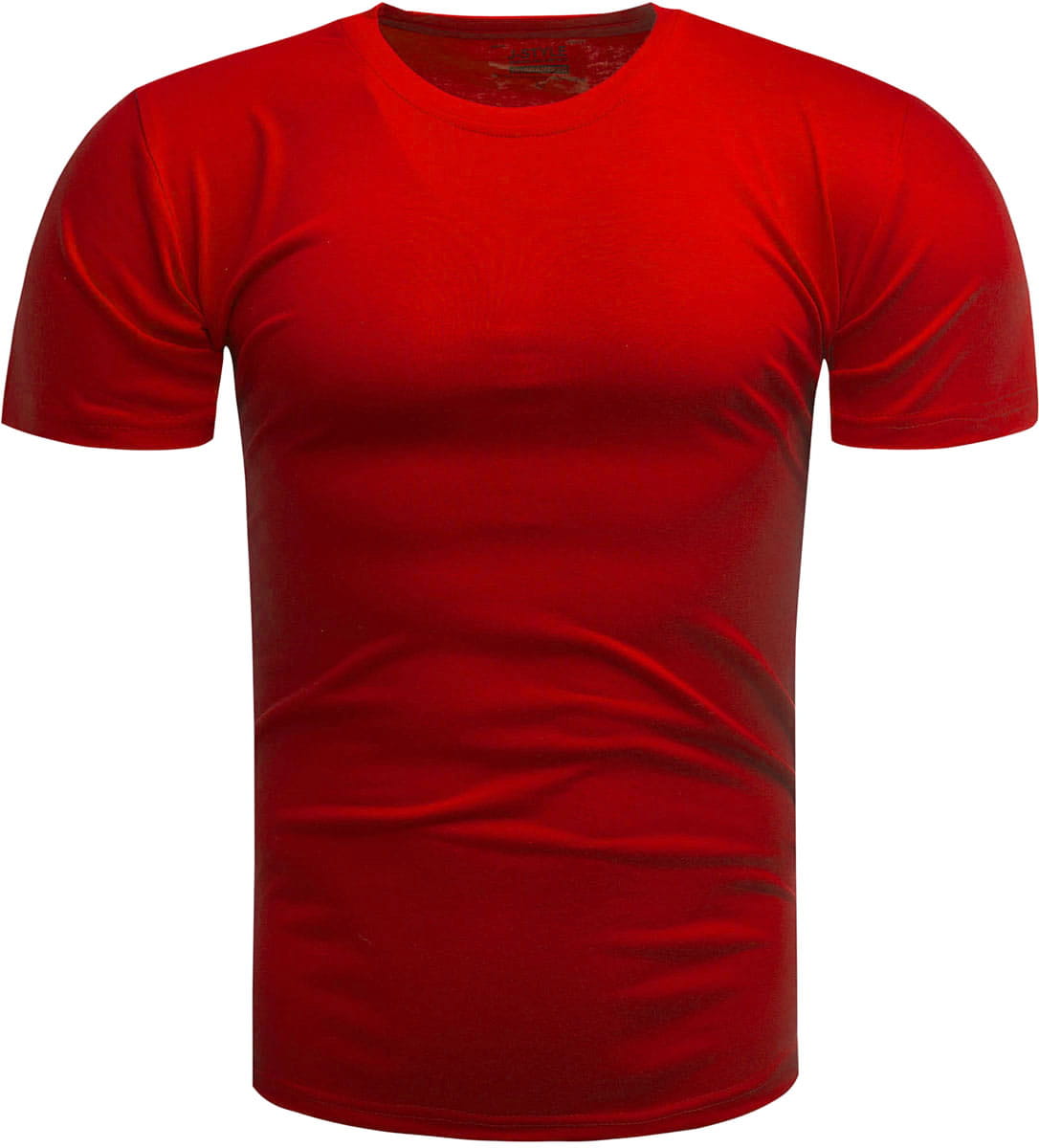 Koszulka męska t-shirt gładki czerwony Recea