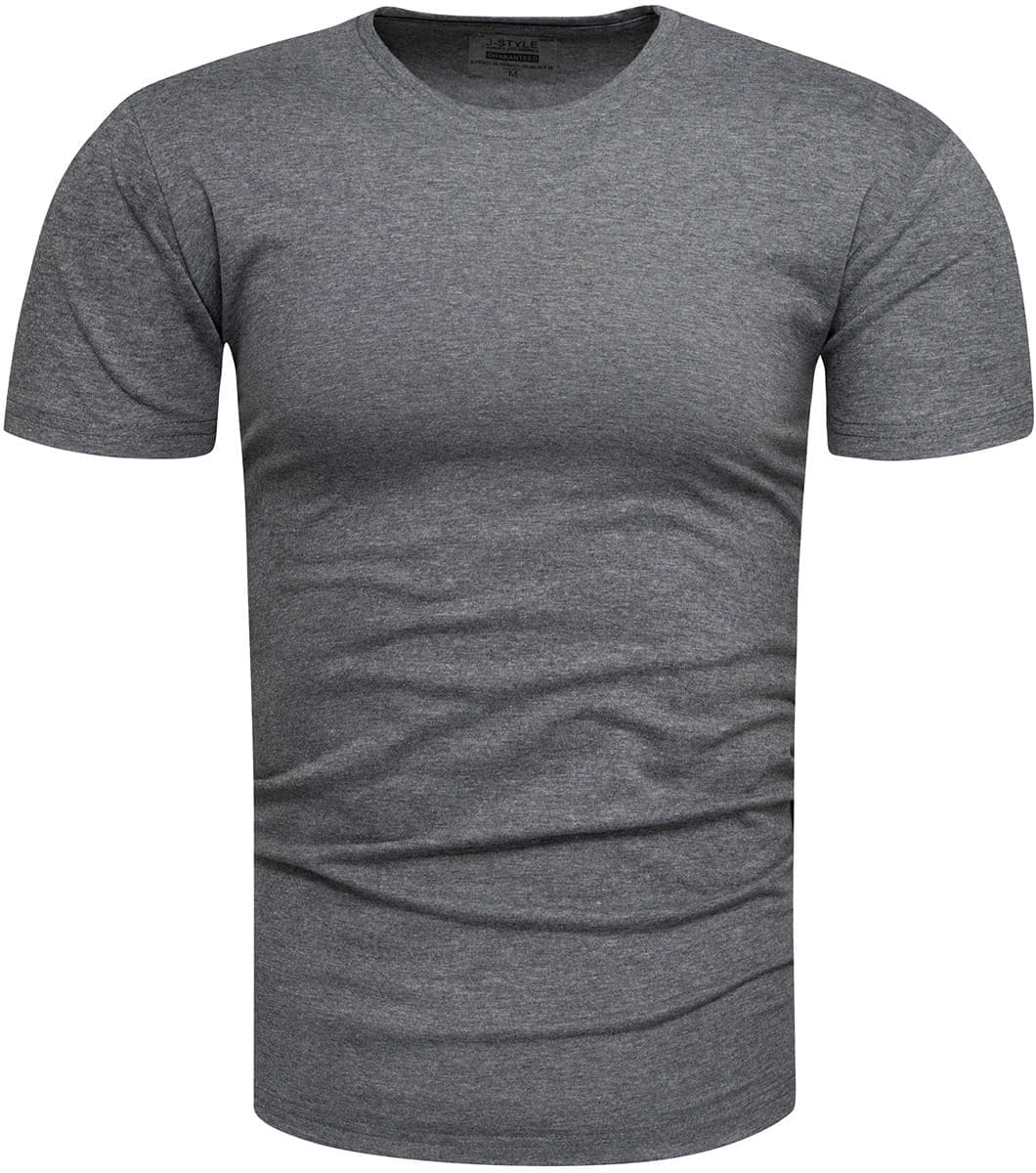 Koszulka męska t-shirt gładki grafitowy Recea