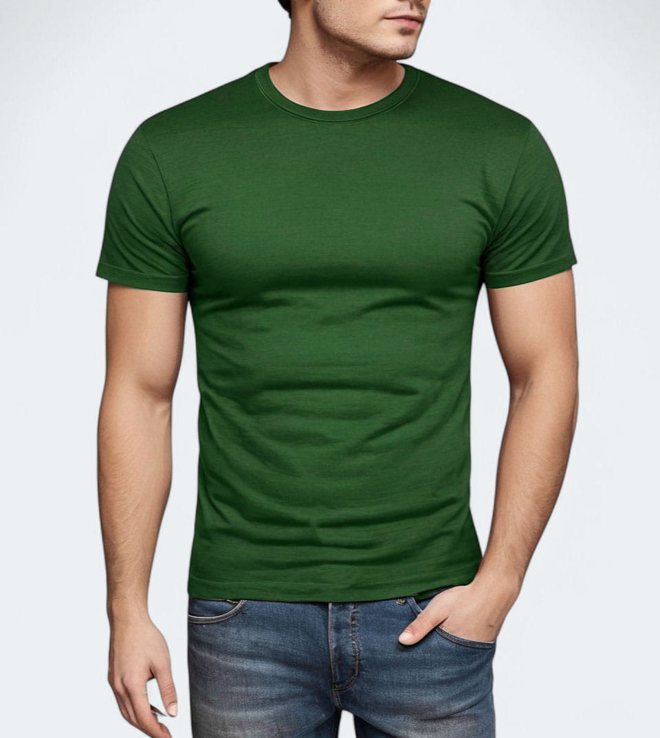 T-shirt premium bawełniany zielony Recea