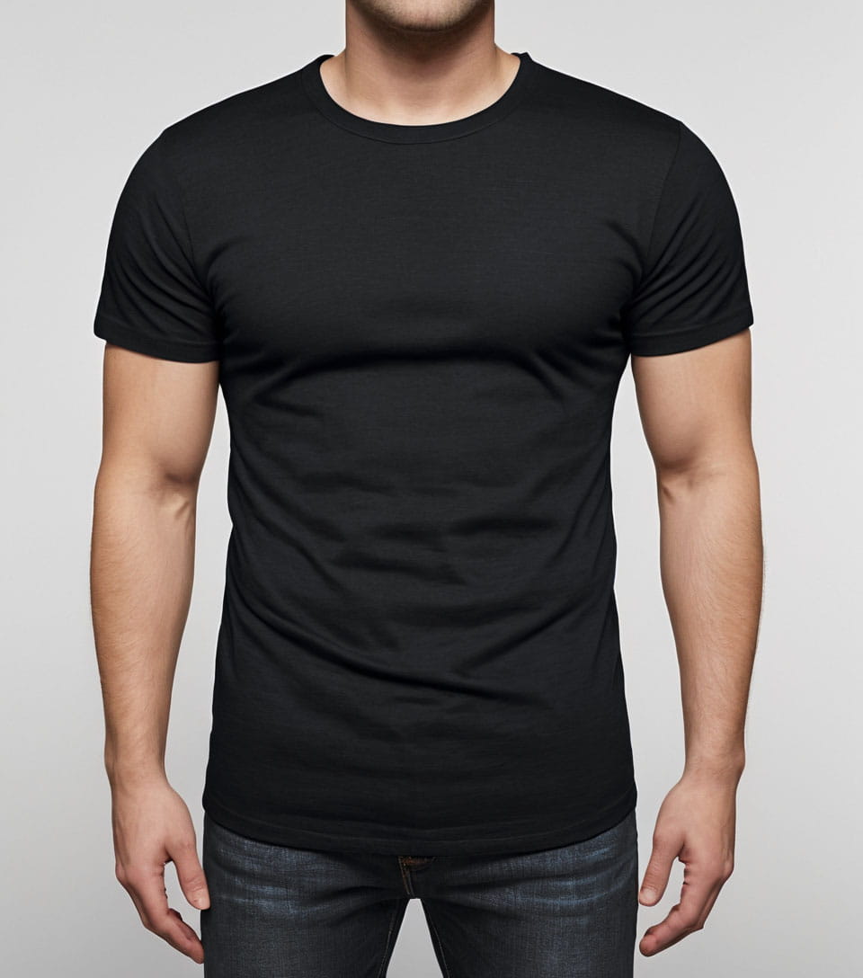 T-shirt premium 190g bawełniany czarny Recea