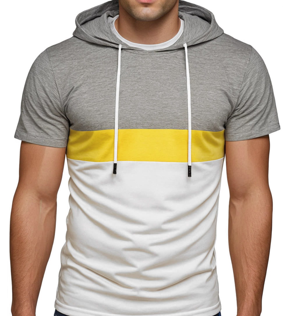 Koszulka męska t-shirt kolorowy z kapturem Recea