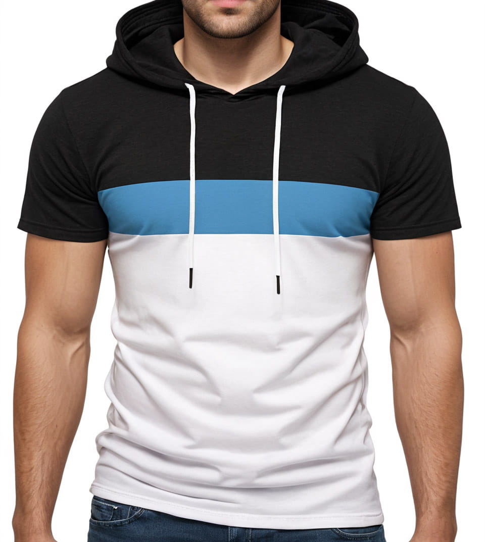 Koszulka męska t-shirt z kapturem Recea