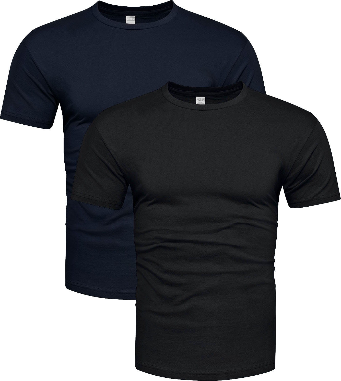 2-pak koszulek bawełnianych premium czarny i granatowy Recea