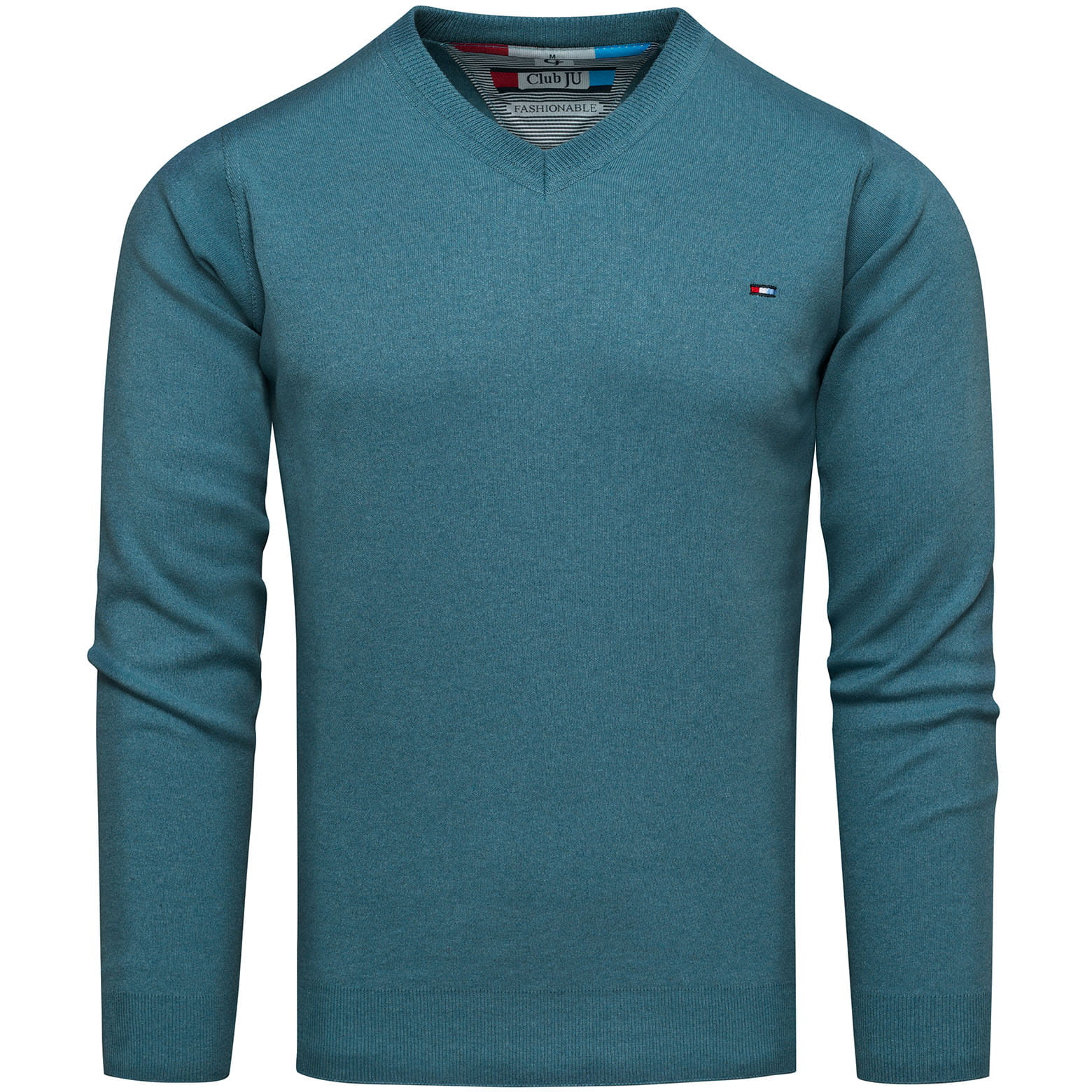 Sweter męski w serek morski Recea