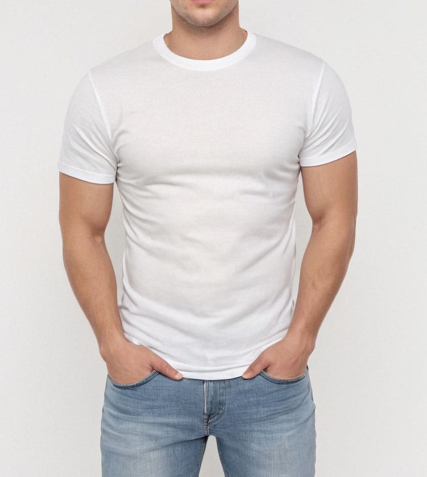 T-shirt premium bawełniany biały Recea