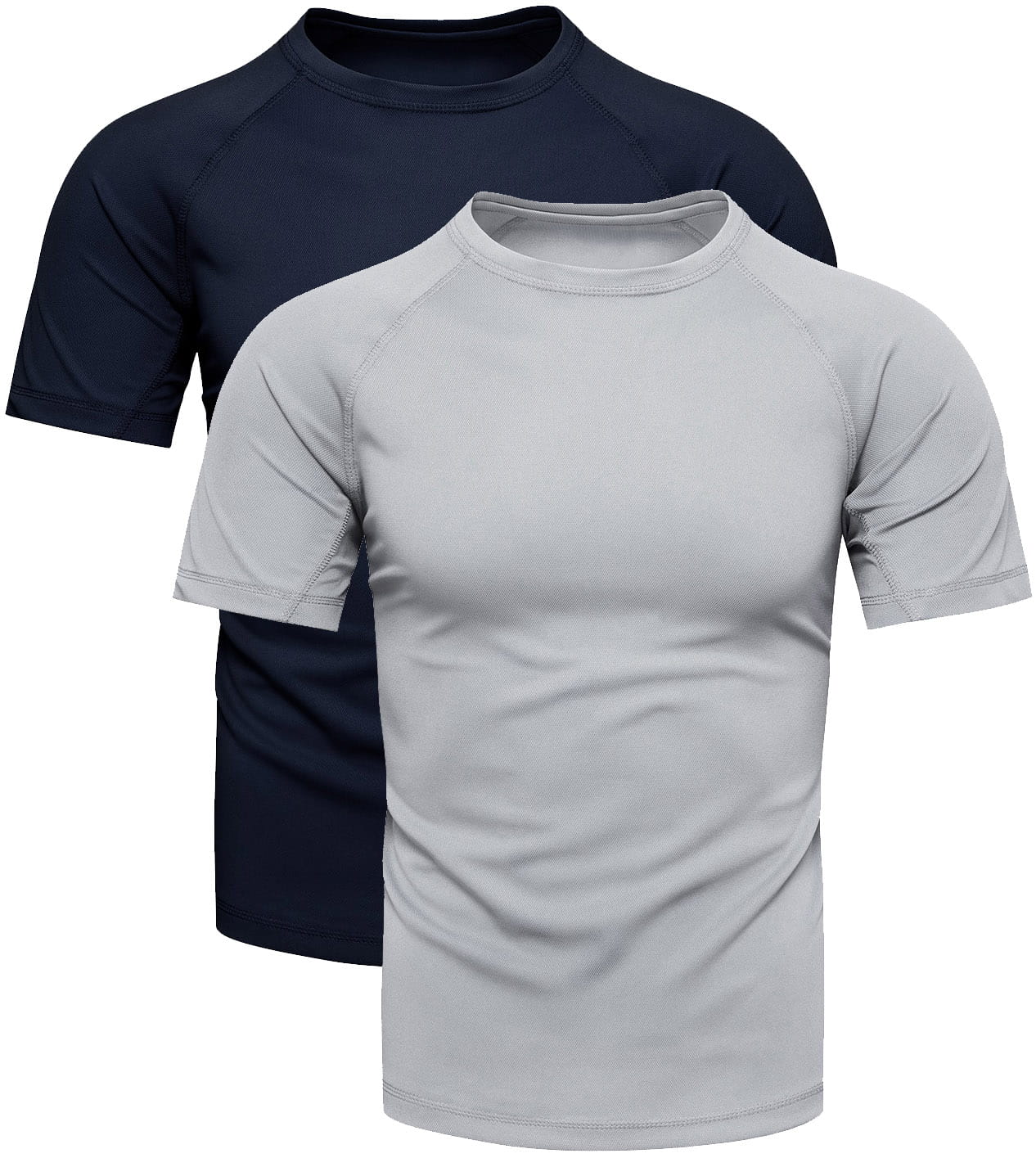Dwupak męski t-shirt granatowy i szary Recea