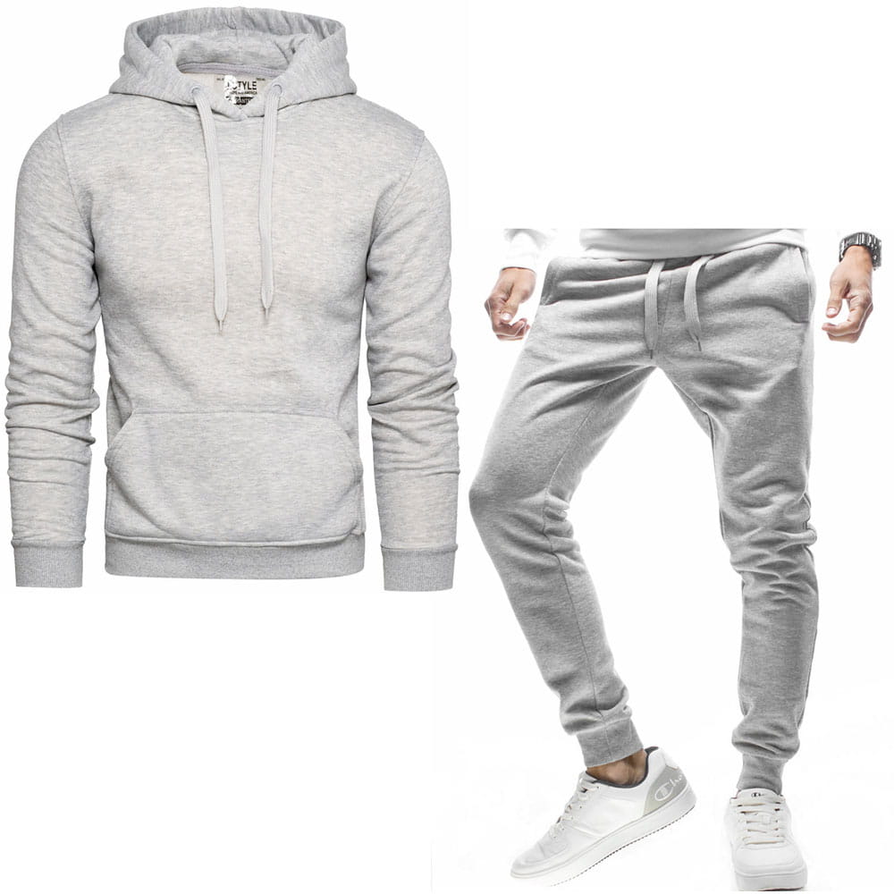 Komplet męski dresowy jasno szary Recea