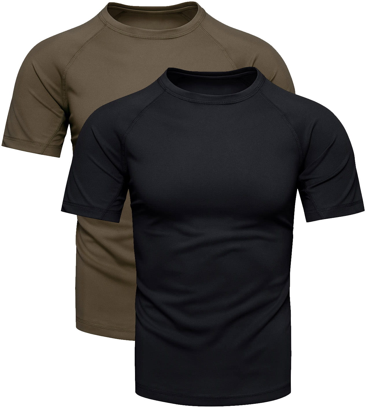 Dwupak męski t-shirt khaki i czarny Recea
