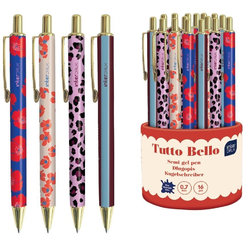 Interdruk Długopis metalowy automatyczny Tutto Bello niebieski