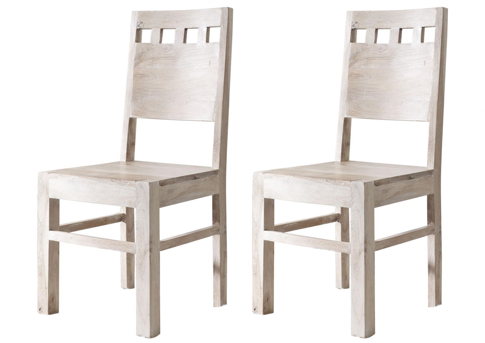 Krzesło Nature White #120 Komplet 2 Szt. Akacja Bielona B 2579