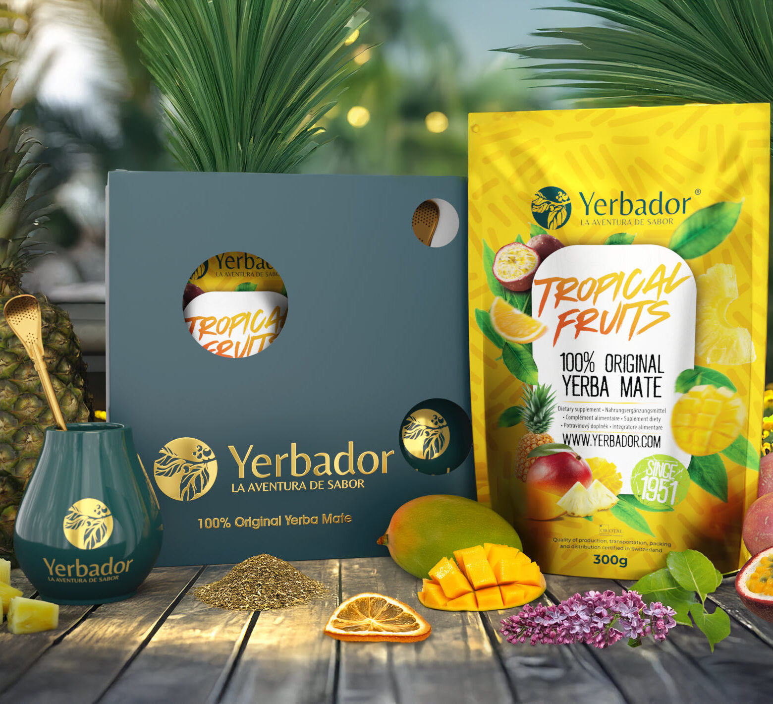 ZESTAW PREZENTOWY YERBA MATE - OWOCE TROPIKALNE