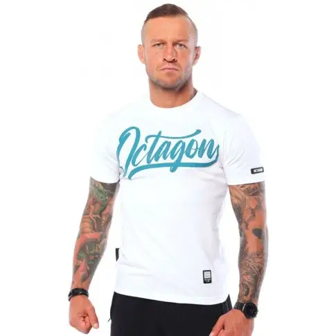 T-shirt Octagon Retro white