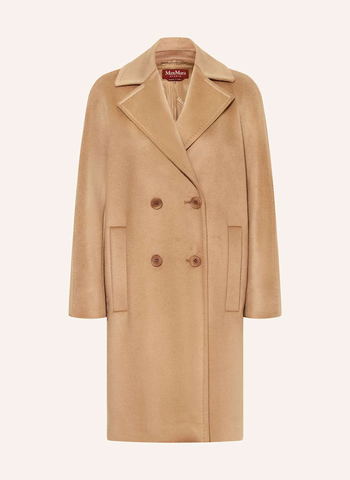 Max Mara Studio Płaszcz Wełniany Agenda braun