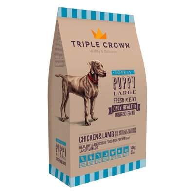 Karma dla psa TRIPLE CROWN Lovely Big Puppy Kurczak z jagnięciną 14 kg