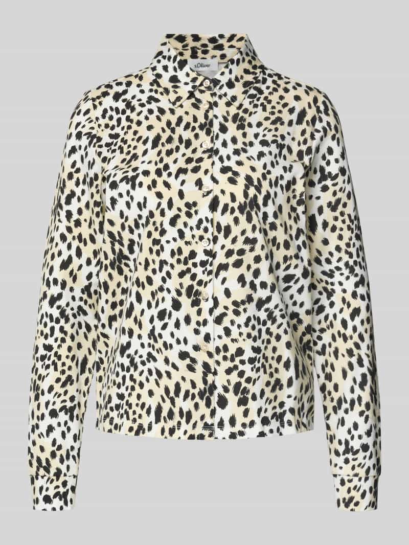 Bluzka o kroju regular fit z mieszanki bawełny