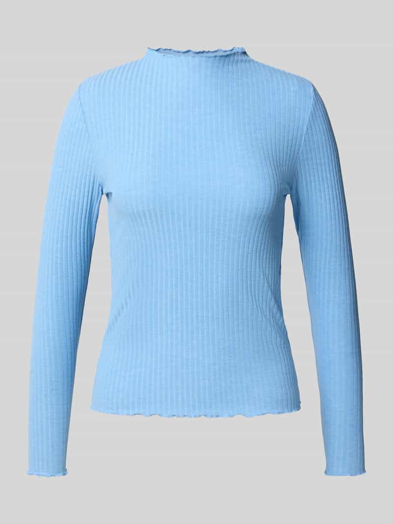 Bluzka o kroju slim fit z długim rękawem i dodatkiem wiskozy model ‘LEMMA’