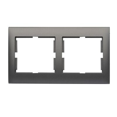 Ramka podwójna pozioma R-2DH grafit mat sigma
