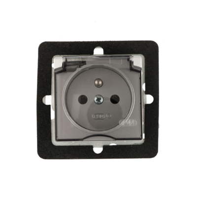 Gniazdo wtyczkowe hermetyczne z uziemieniem bez ramki IP44 rosa