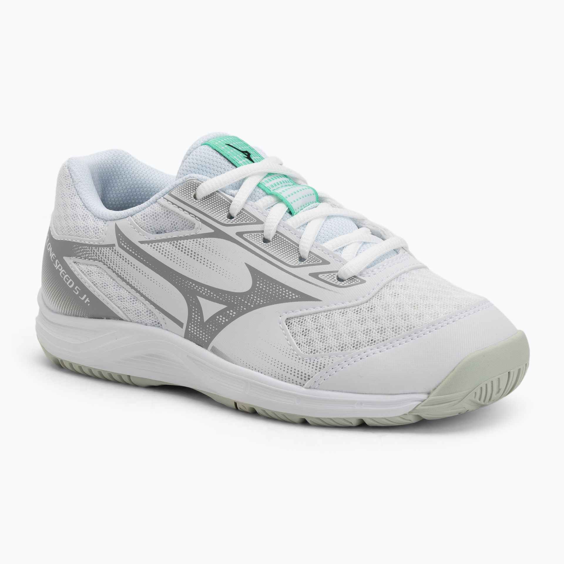 Buty do siatkówki dziecięce Mizuno Cyclone Speed 5 white/black/frozen emerald WYSYŁKA W 24H 30 DNI NA ZWROT