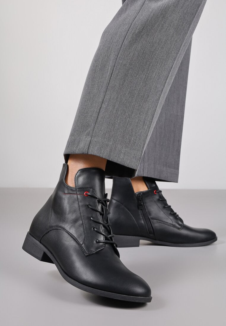 Czarne Botki Typu Trzewiki Vices Indice