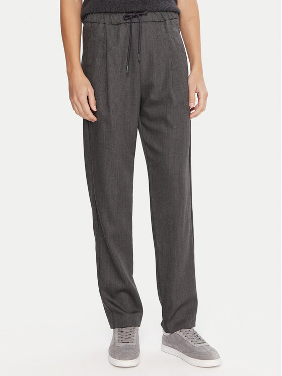 Marella Spodnie materiałowe Nyssa 2523136025 Szary Regular Fit