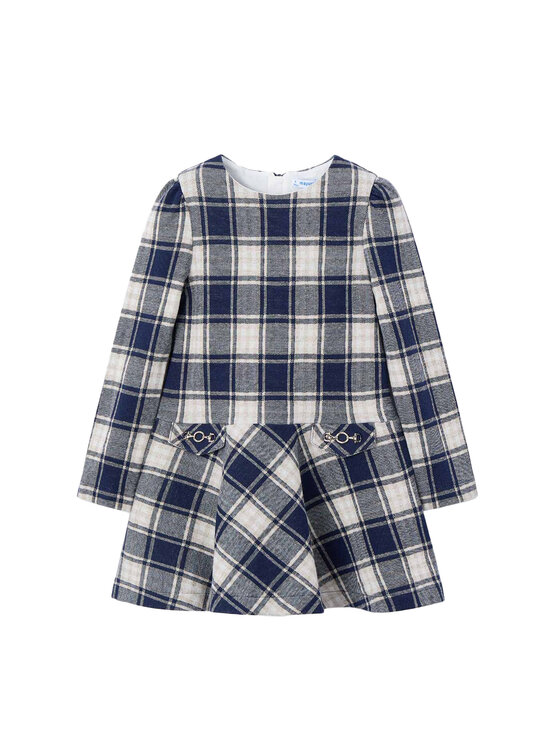 Mayoral Sukienka dzianinowa 4921 Szary Regular Fit