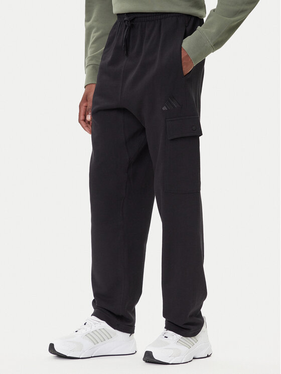 adidas Spodnie dresowe ALL SZN French Terry JN0580 Czarny Loose Fit