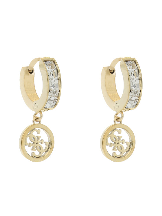 Guess Kolczyki Huggie Me JUBE03 147JW Żółte złocenie