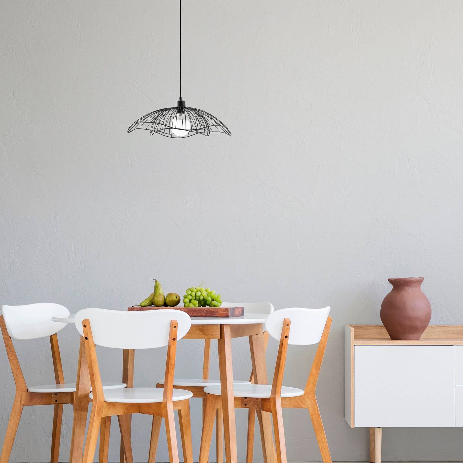 Lampa wisząca Tel Opviq, możliwość ściemniania, czarny, salon / jadalnia, metal