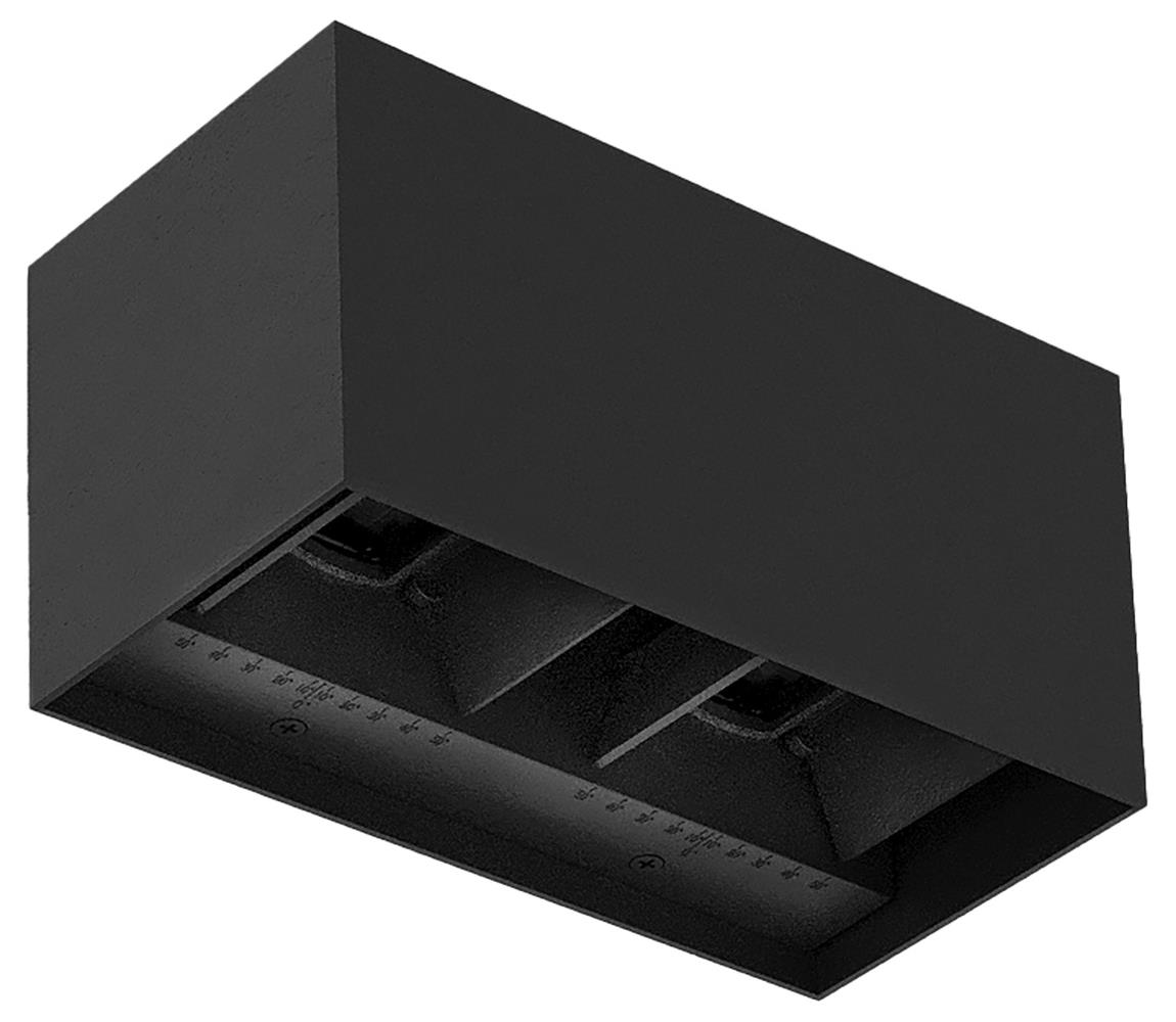 Brilagi - LED kinkiet zewnętrzny DOUBLE CUBE LED/12W/230V czarny IP65
