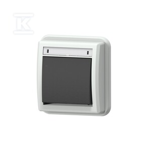 Łącznik podtynkowy P/T, jednobiegunowy schodowy IP55, antracyt AQUANT 2K