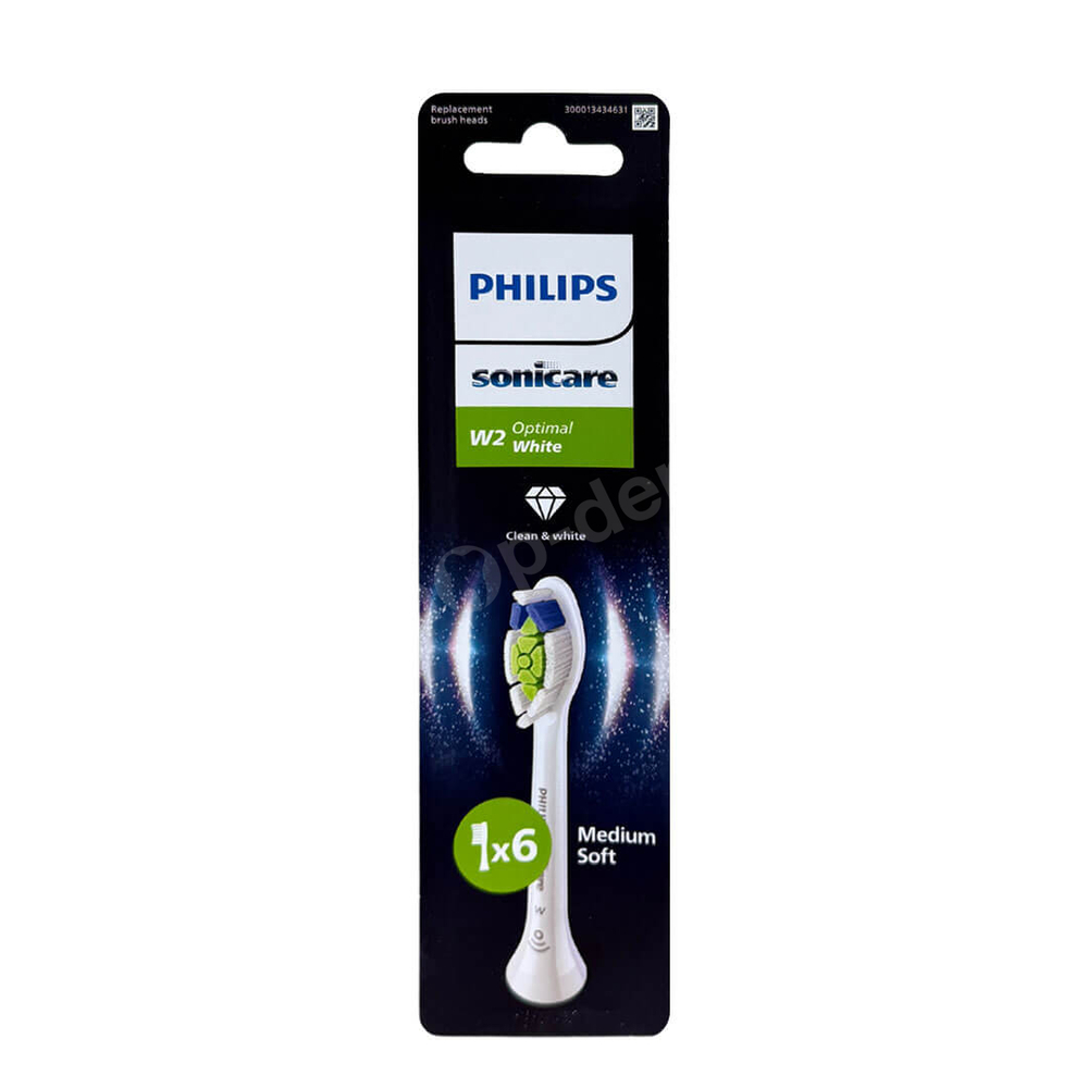PHILIPS Sonicare Optimal White W2 HX6066/87 Końcówki do szczoteczki sonicznej Philips 6 sztuk