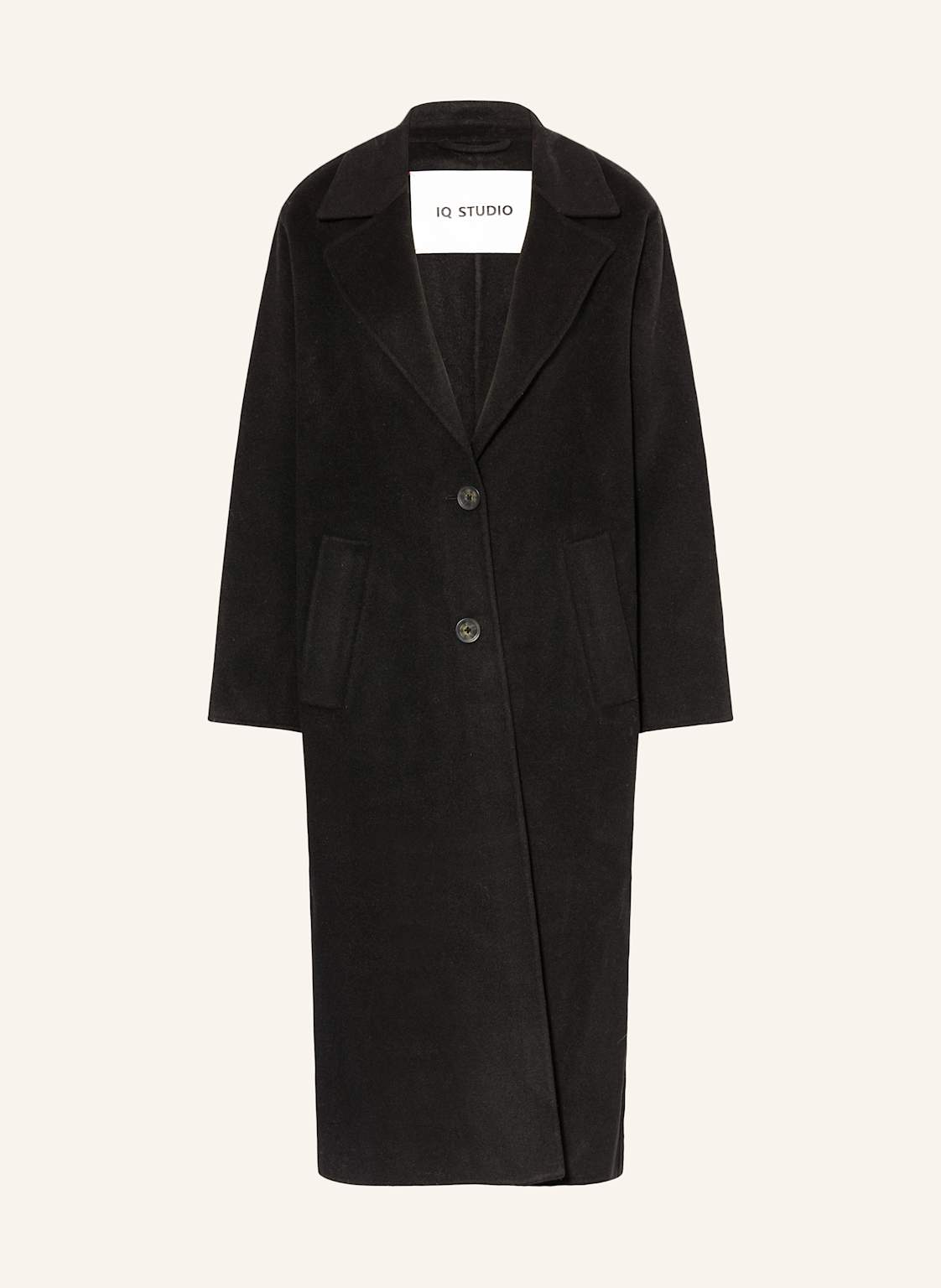 Iq Studio Płaszcz Wełniany schwarz