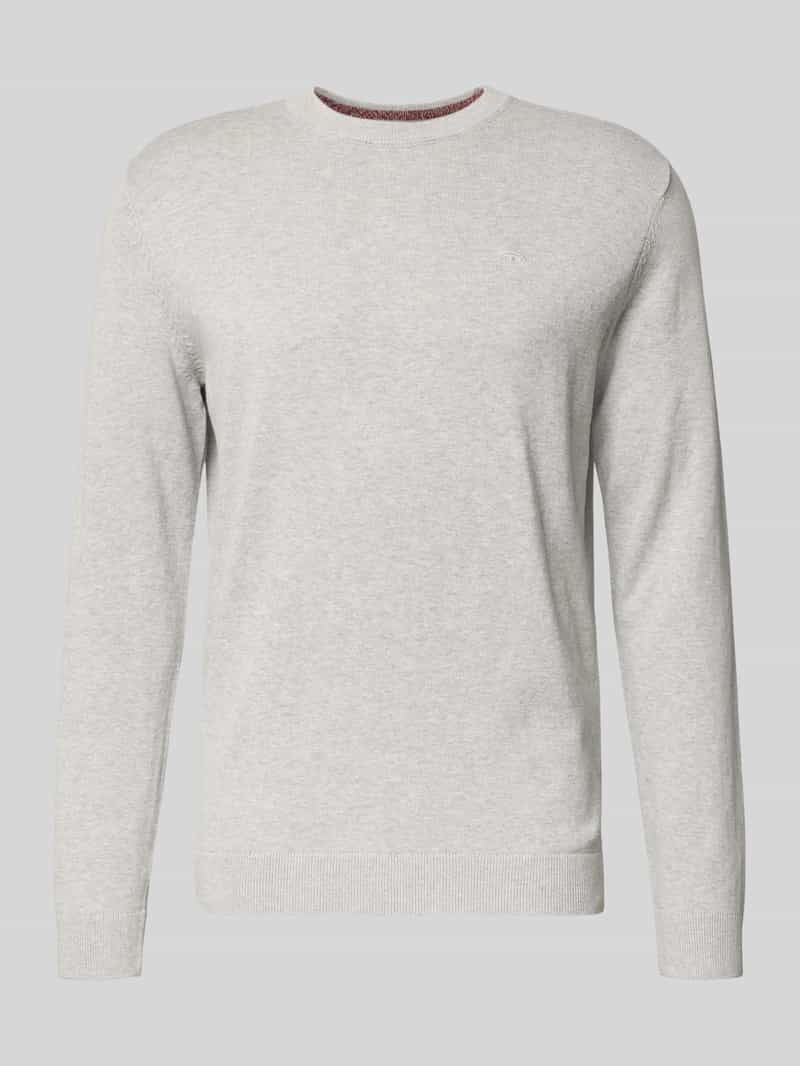 Sweter z dzianiny o kroju regular fit z czystej bawełny