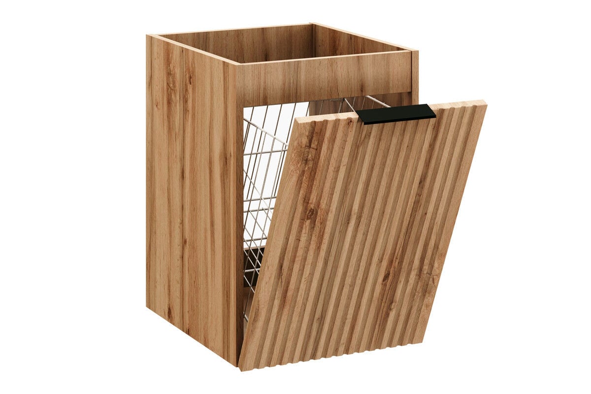 Szafka łazienkowa pod blat z koszem na pranie Comad Adel 40 cm dąb wotan 81-40-1DK