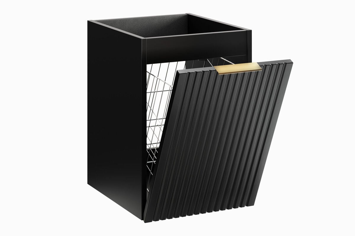 Szafka pod umywalkę z koszem na pranie Comad Adel 40 cm czarny mat 81-40-1DK