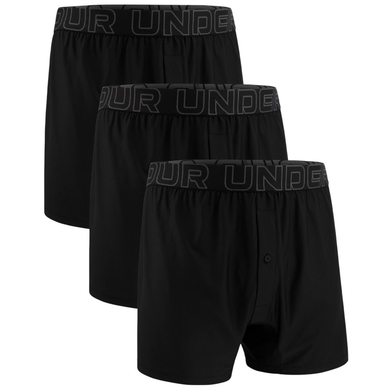 Męskie bokserki Under Armour Lounge Tech Mesh Boxer - 6 Rozmiar: S / Kolor: czarny