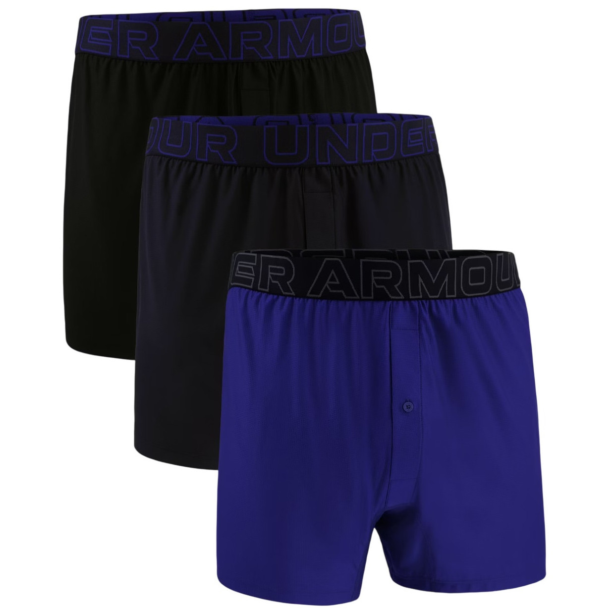 Męskie bokserki Under Armour Lounge Tech Mesh Boxer - 6 Rozmiar: S / Kolor: ciemnoniebieski