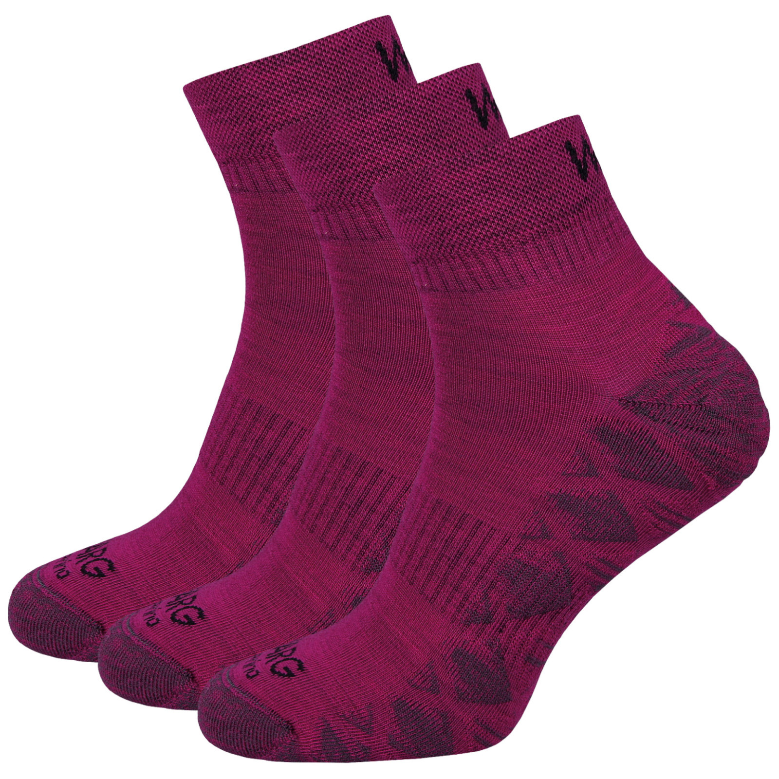 Skarpetki Warg Endurance Merino Mid 3-pack Rozmiar skarpet: 39-42 / Kolor: fioletowy