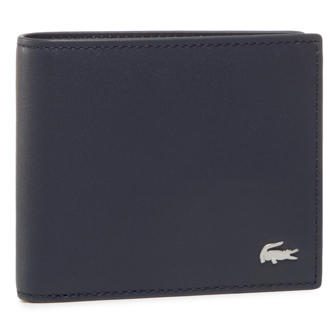Duży Portfel Męski Lacoste Small Billfold NH1115FG Granatowy