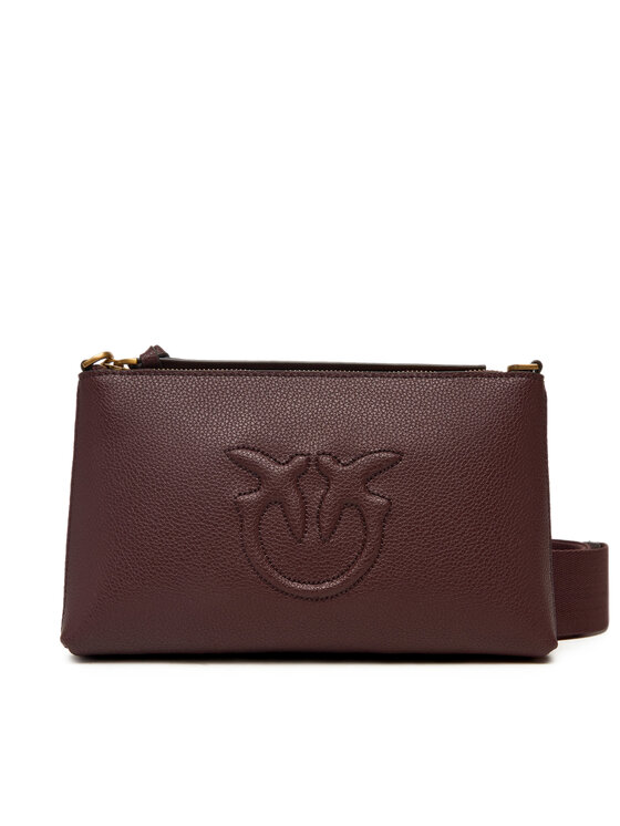 PINKO Torebka Flat Horizontal Mini AI 25-26 104277 A29Q Bordowy