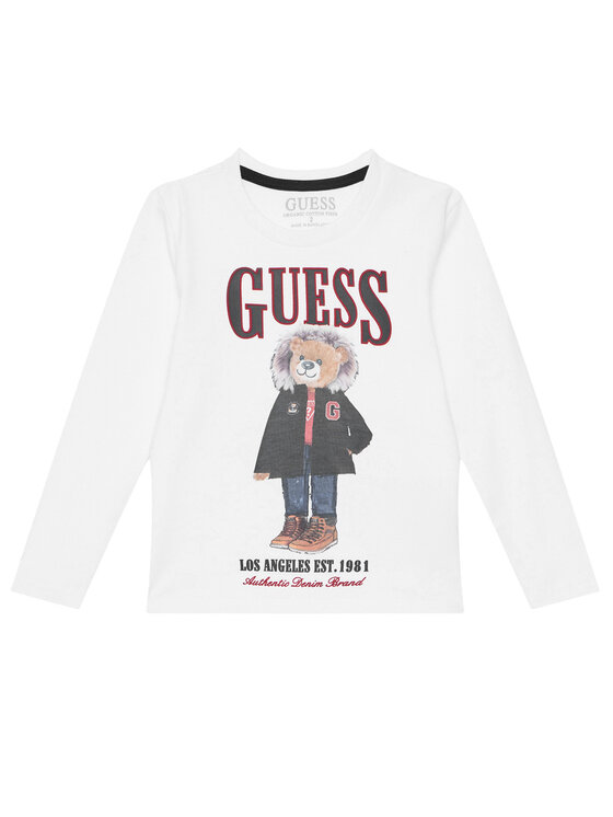 Guess Bluzka N5BI04 I3Z14 Biały Regular Fit